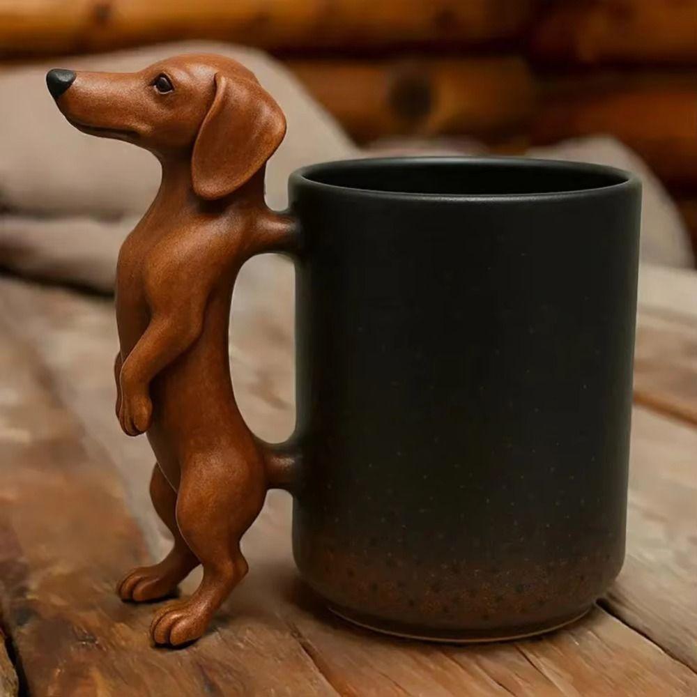 Handgefertigte Bulldogge Tasse Welpen Design Hundeliebhaber Trinkgeschirr 3D Tier Tasse für Heimdekoration