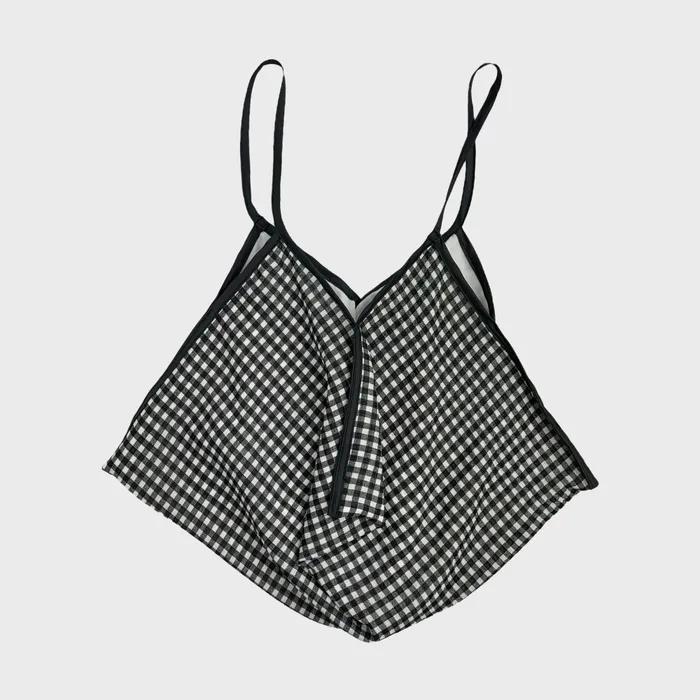 Safe Sunday Diamond Market Bag (Gingham Check Black)