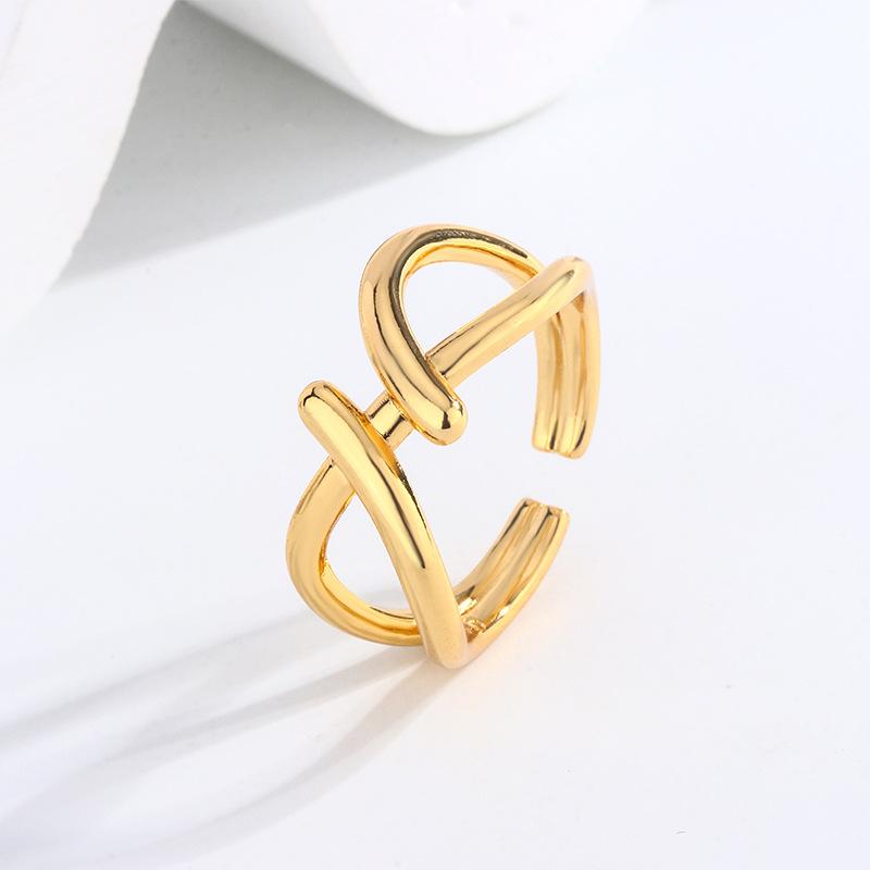 

Новое свежее кольцо в виде креста из Японии и Южной Кореи, стиль Sweet Ins, нишевый дизайн, кольцо с крестом и 8 символами Opening adjustable