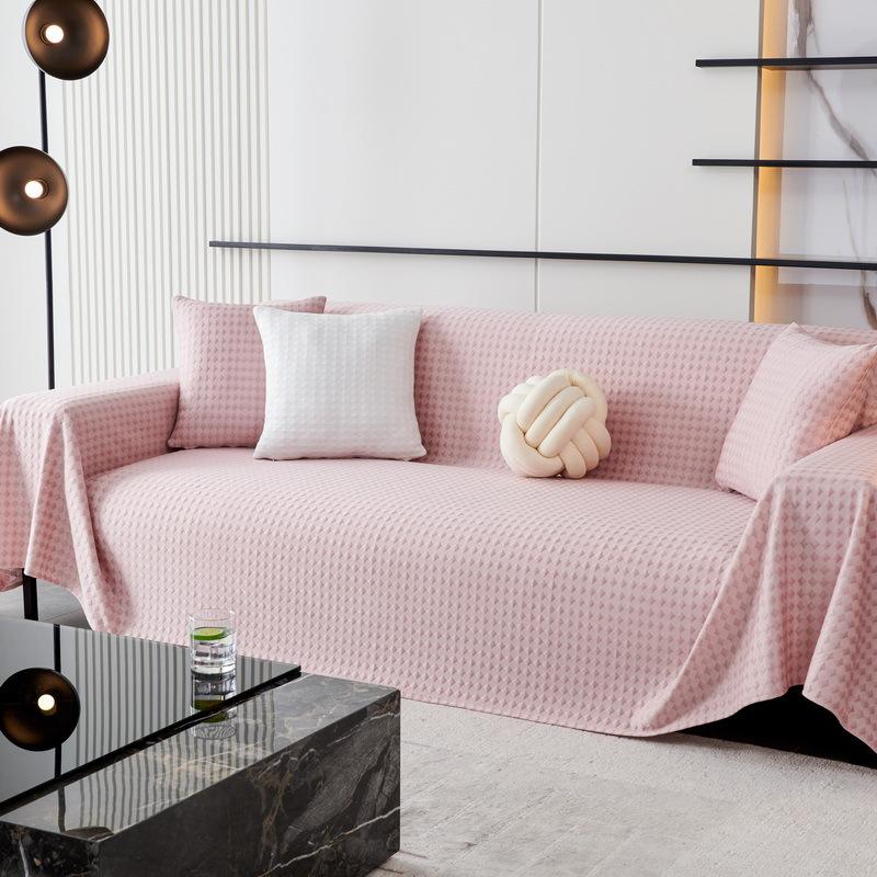 Summer Cool Feeling Ice Silk Sofa Towel a Whole Full Covered Green Fresh Sofa Cover Cloth Non-Slip Sofa Cushion Blanket