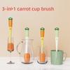 Three In One Carrot Multifunctional Household Long Handle Cleaning Brush