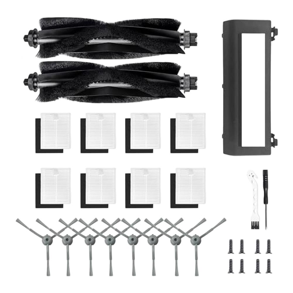 Roller Brushes Side Brushes With Main Brush Guard Cover HEPA Filters Screwdriver Parts For Eufy L60 & L50 Series Vacuum Cleaner