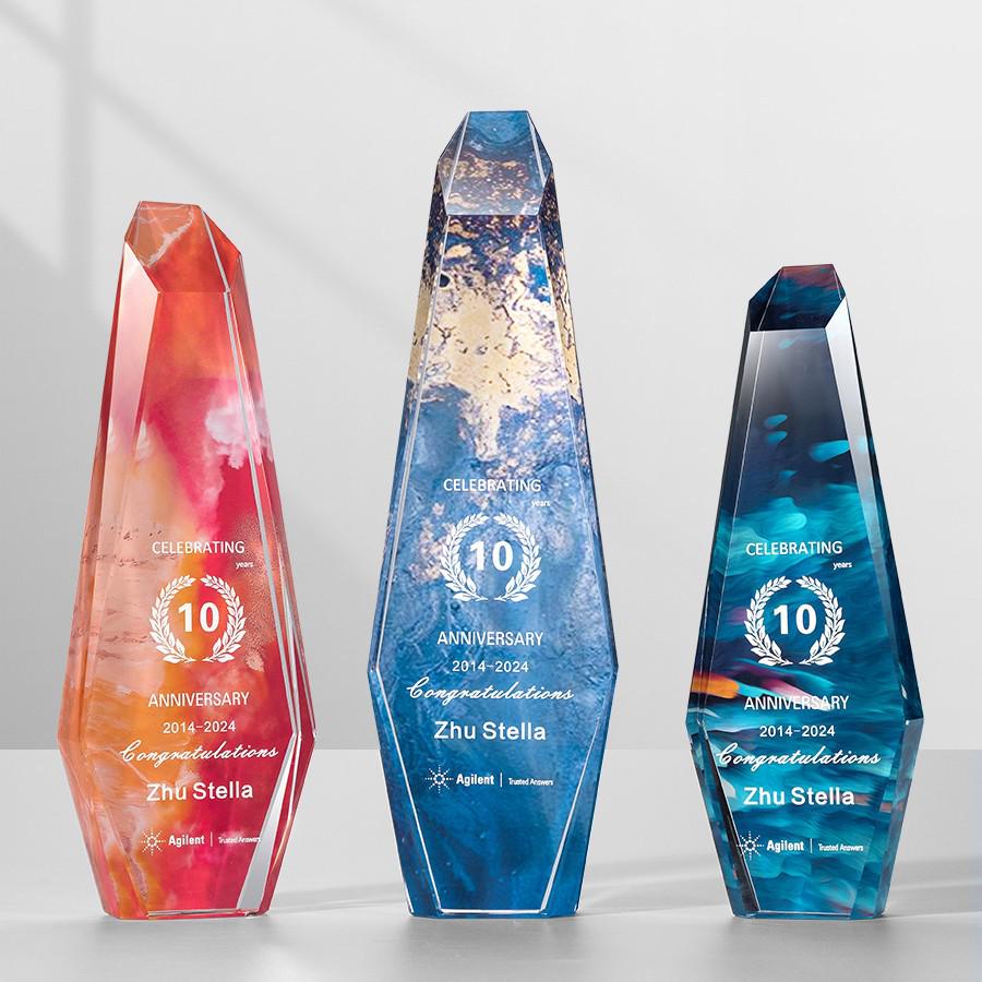 Trophée en Cristal Haut de Gamme pour la Récompense de l'Employé Exceptionnel lors de la Réunion Annuelle