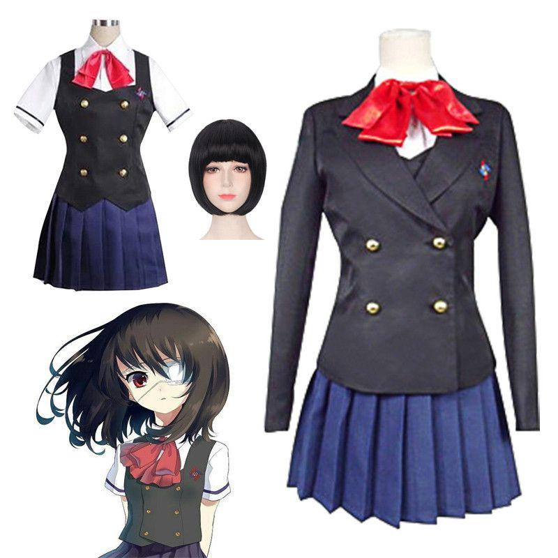 Exquisite Another Mei Misaki Akazawa Izumi Cosplay Costume With Eyemask For Anime Lovers