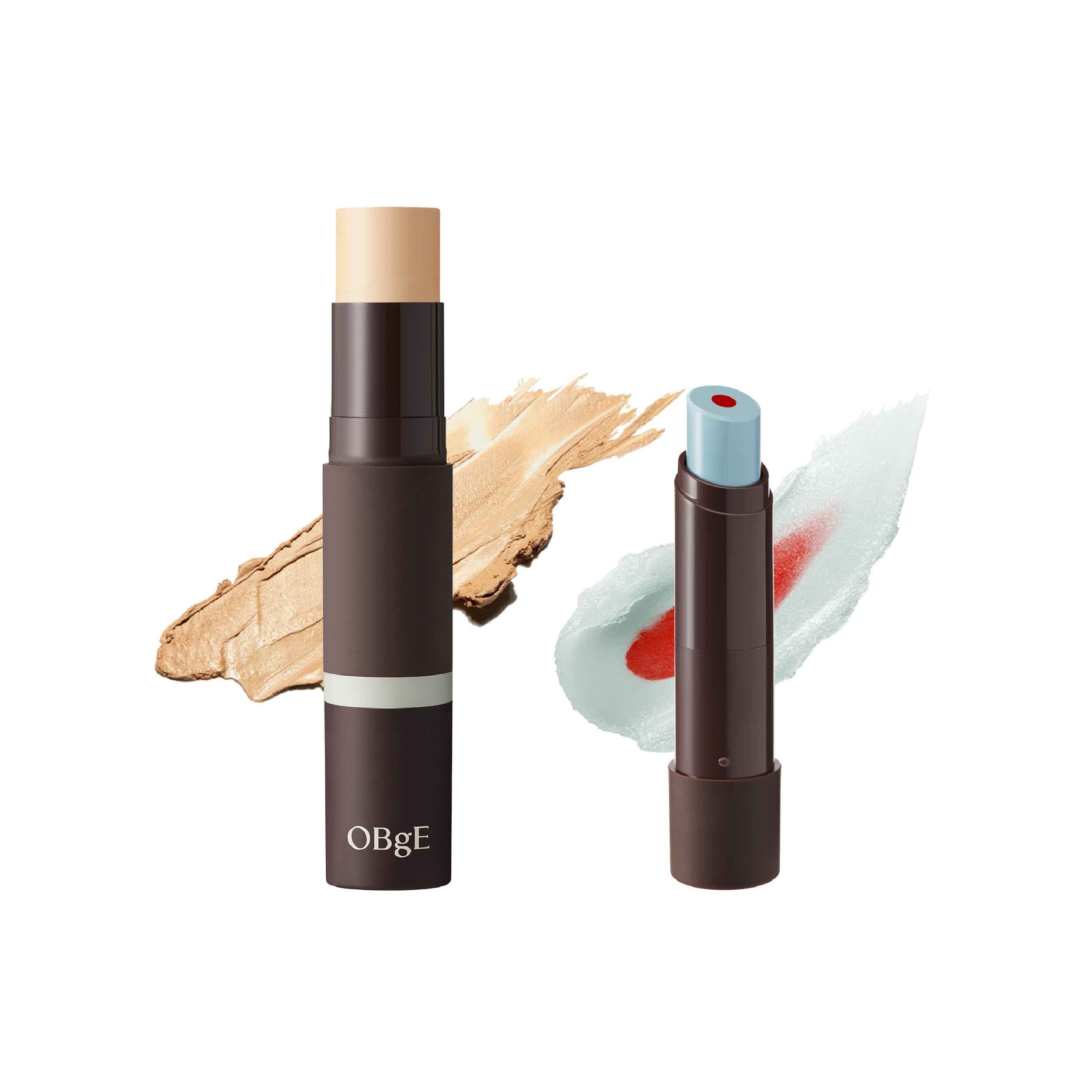 OBgE Refined Cover Foundation Lip Beige x Natural (OBJET) [Authentic] Unobtrusive, Set! [Natural & Mood-Changing Balm] (#2 Red)
