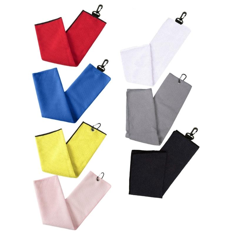 Golf Towel Microfibers Fabric Golf Towel Cleanings Wipe Cloth with Buckle Hook