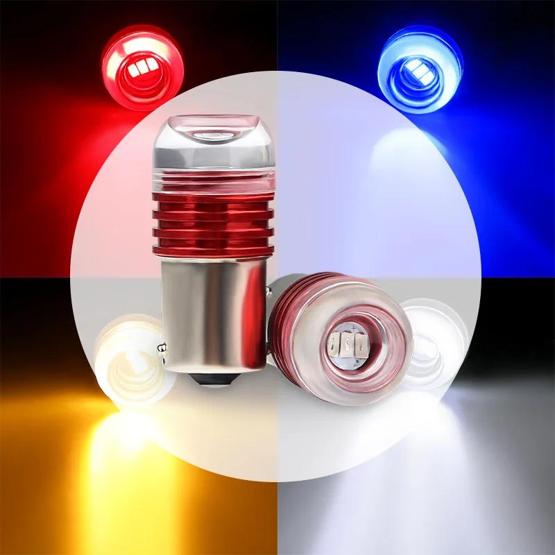 4pcs Motorcycle Car LED Brake Turn Lights Waterproof 12V Signal Tail Fog Bulbs Flashing Light Motorcycle Accessories