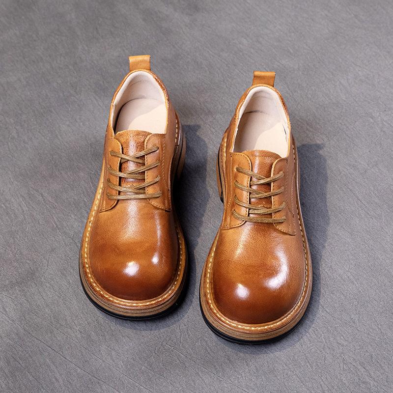 

[Тяжелая промышленность] Лоферы из коровьей кожи первого слоя для женской осенней коллекции 2025 года, новая кожа из лошадиной кожи, ретро, легкая роскошь, одинарная обувь 40