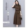 2026 Spring and Autumn New Casual Dress for Women, Elegant Slim-Fit Waist-Cinching Dress
