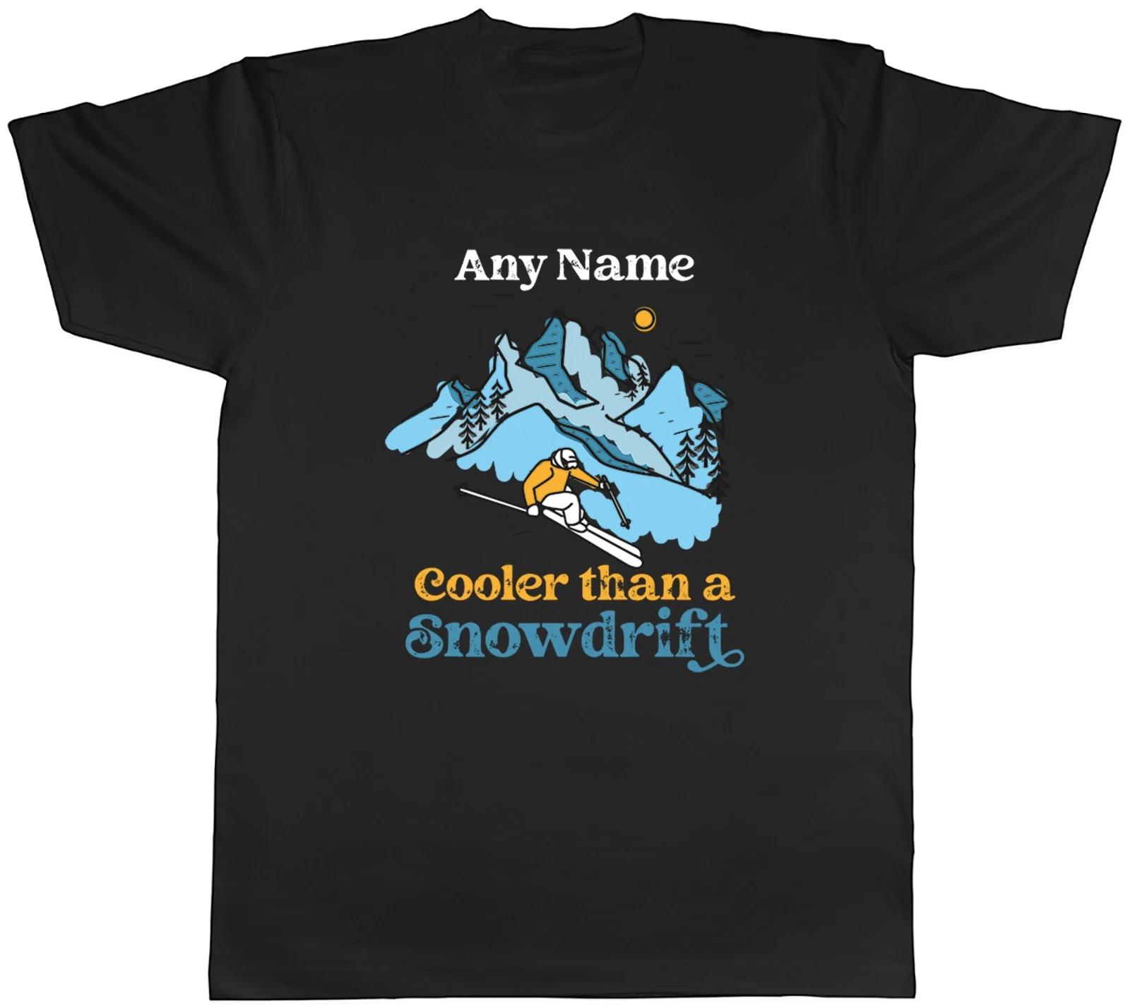 Personalised Ski Lover Mens T-Shirt Tee Gift Top S
