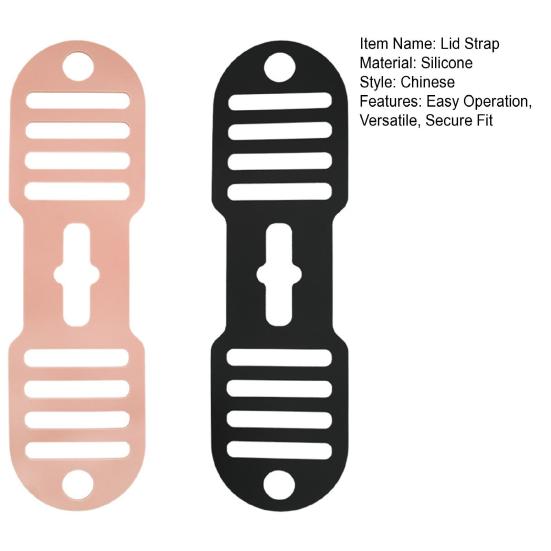 1/2Pcs Silicone Lid Strap Food Grade Easy to Use Durable Reusable Multi-purpose Universal Stretchable Lid Strap
