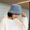 Bucket hat women's autumn Japanese face small simple bucket hat Korean version big head circumference sun hat