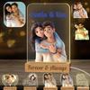 Personalized Night Light Custom Light Up Picture Frame Acrylic Custom Cartoon Style 3D Acrylic Lamp with Photo Text Engraved Customized Photo Gifts