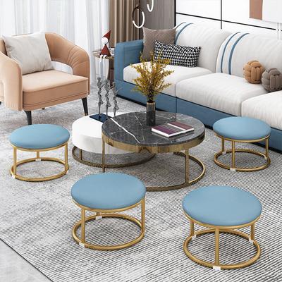 Nordic Fabric Craft Shoe Changing Stool Living Room Home Doorway Fitting Room Sofa Stool Oval Internet Celebrity Rest Stool