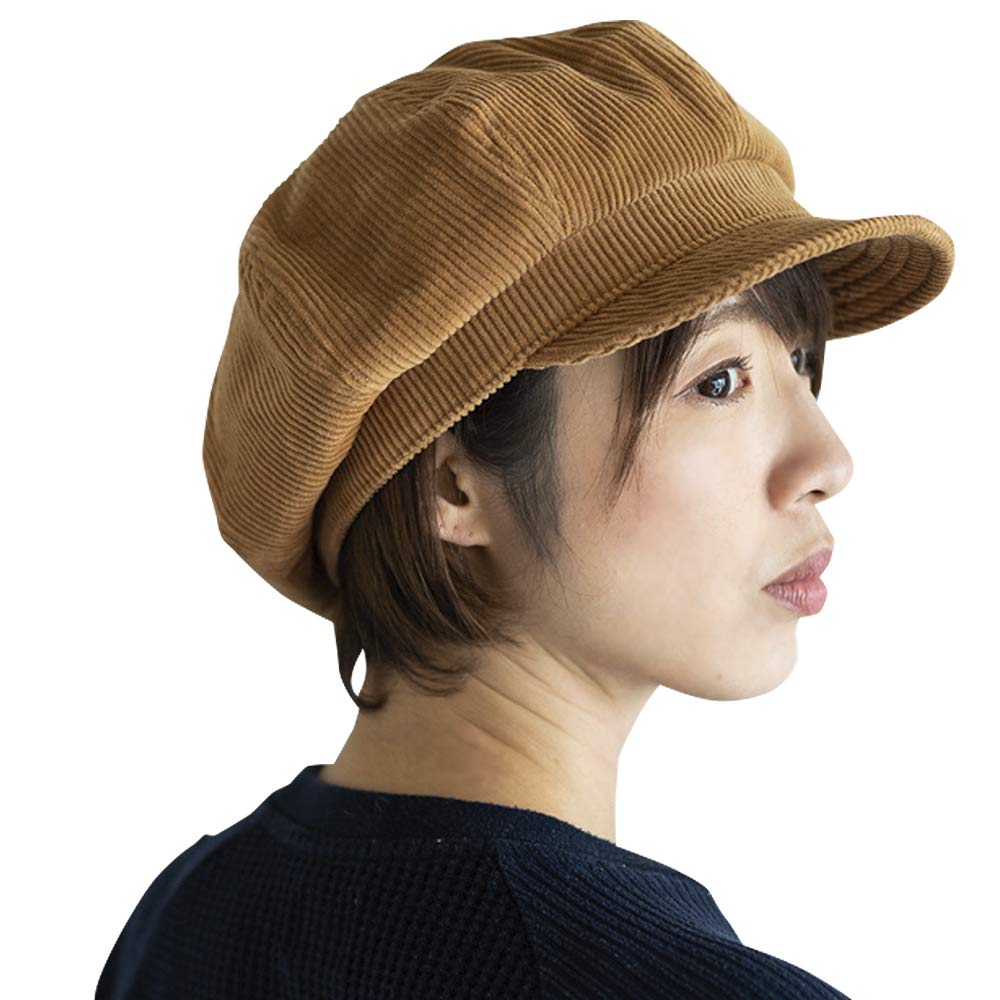 Nakota Corduroy Newsboy Plus Solid for Men and Women Cap, Size, Color, Beige,