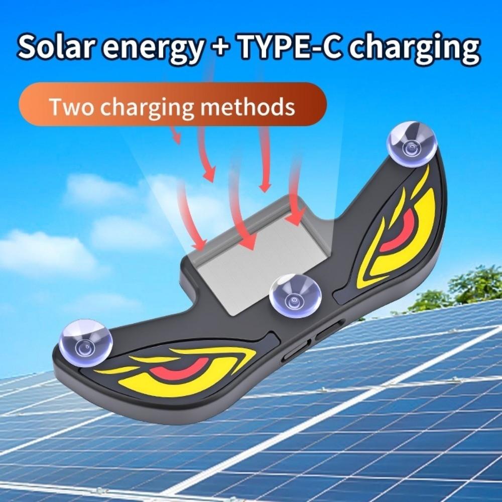 Wireless Solar Demon Eye Light Solar Powered Vehicle Signal Lights  Car Interior