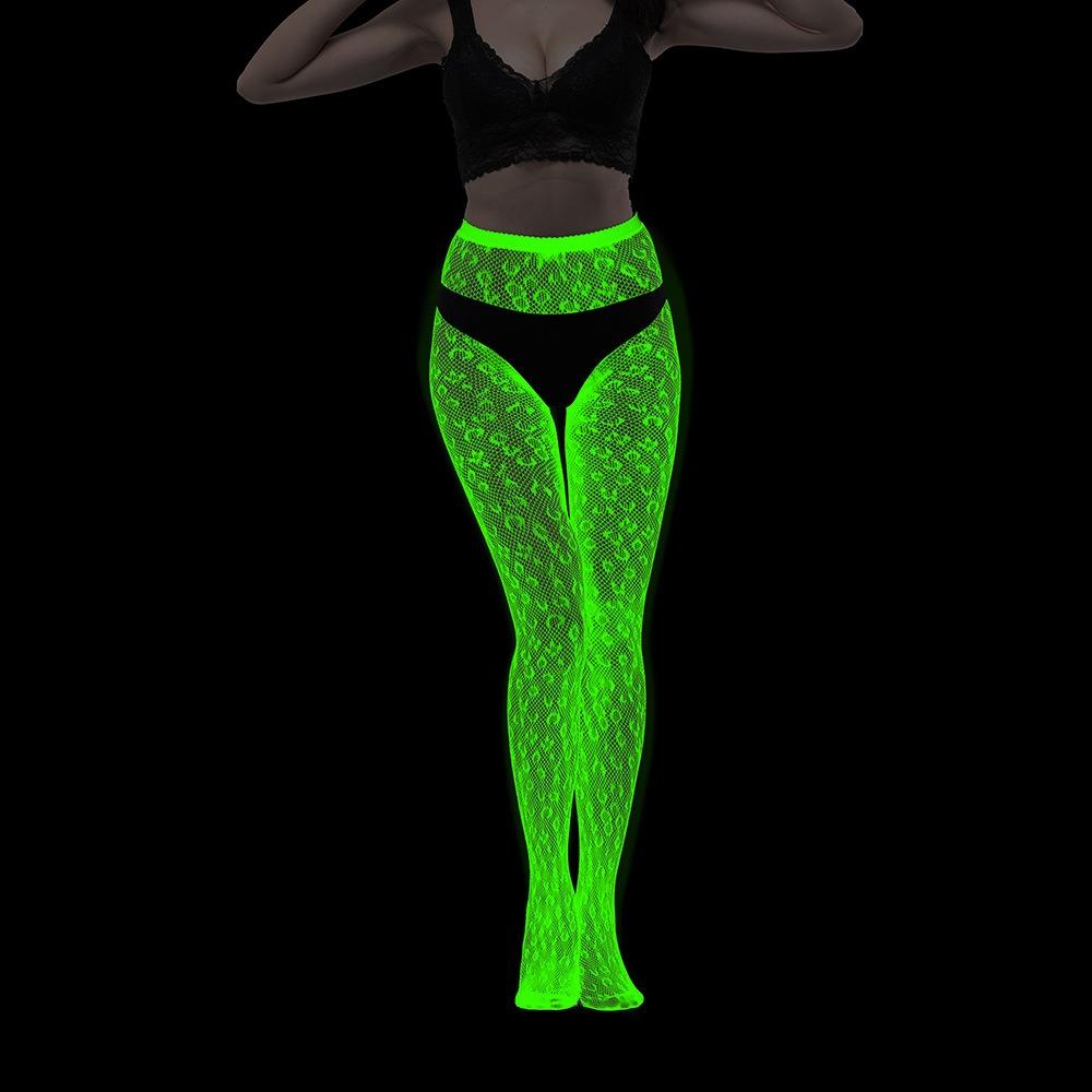 Nylon Fishnet Stockings Fishnet Noctilucent Stockings Fashion Glow In The Dark Stockings  Women 1
