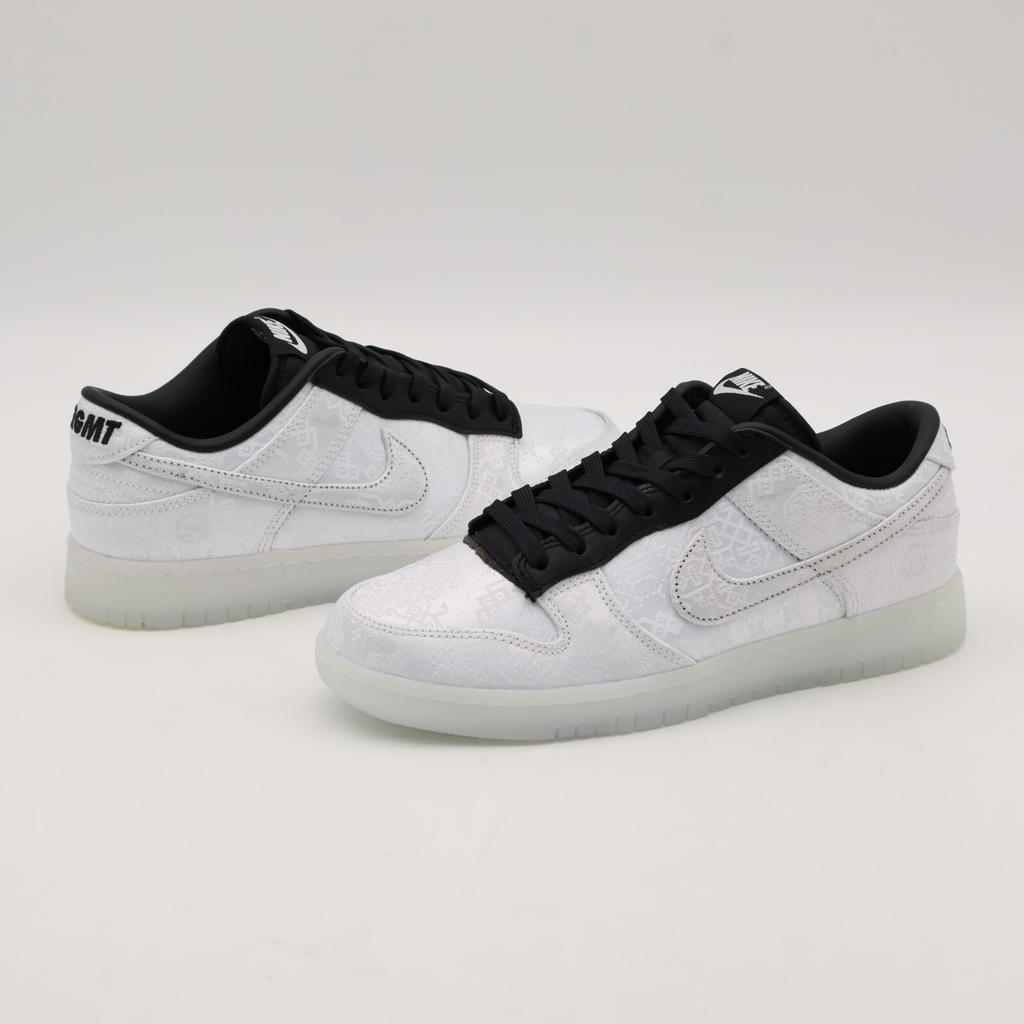 FN0315-110 CLOT Fragment Nike Dunk Low თეთრი შავი (მამაკაცის)