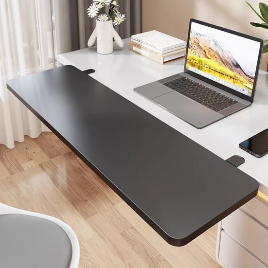 Bordforlengerplate med justerbar klemme Sammenleggbar Universell Hjemmekontor Databord Tastaturholder Armstøtte Bordforlengerplate