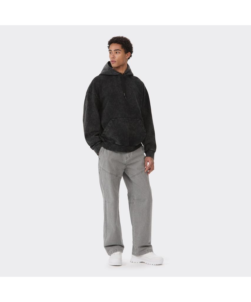 Keoseuuteommellou Gray Dyed Woven Layered Hoodie Cwtas26112Gyd