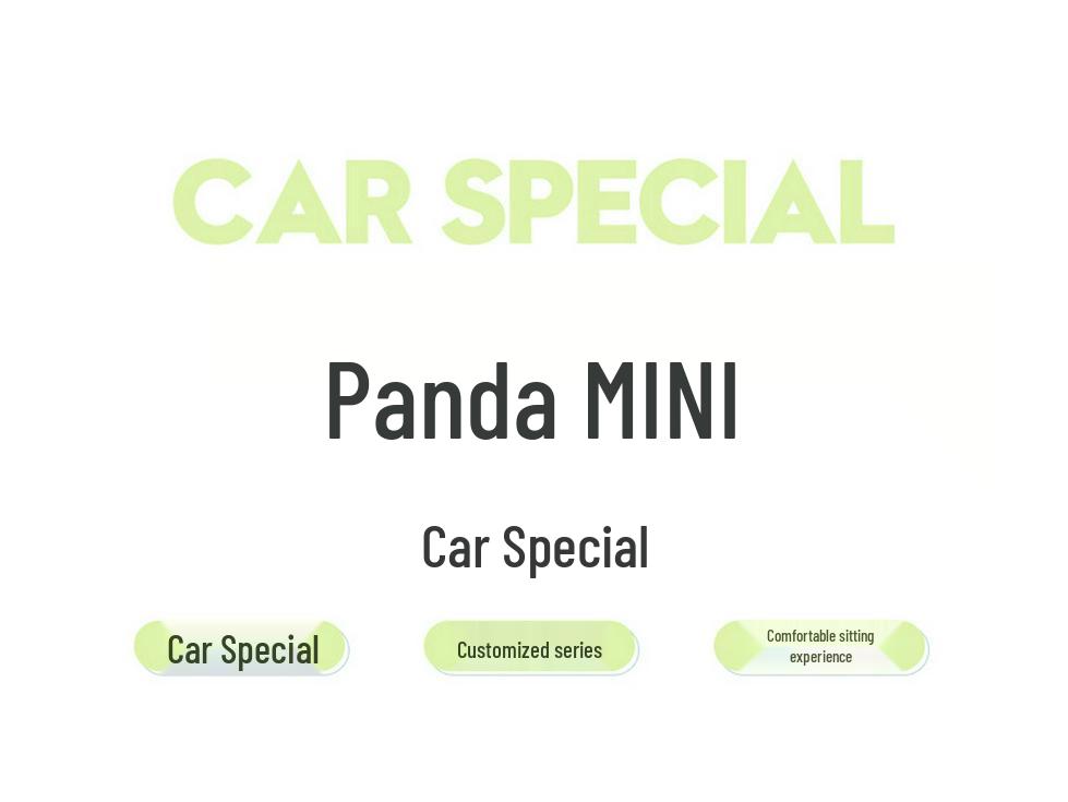 Panda Mini Cartoon Car Seat Cover, Full Wrap, Cute Leather for All Seasons