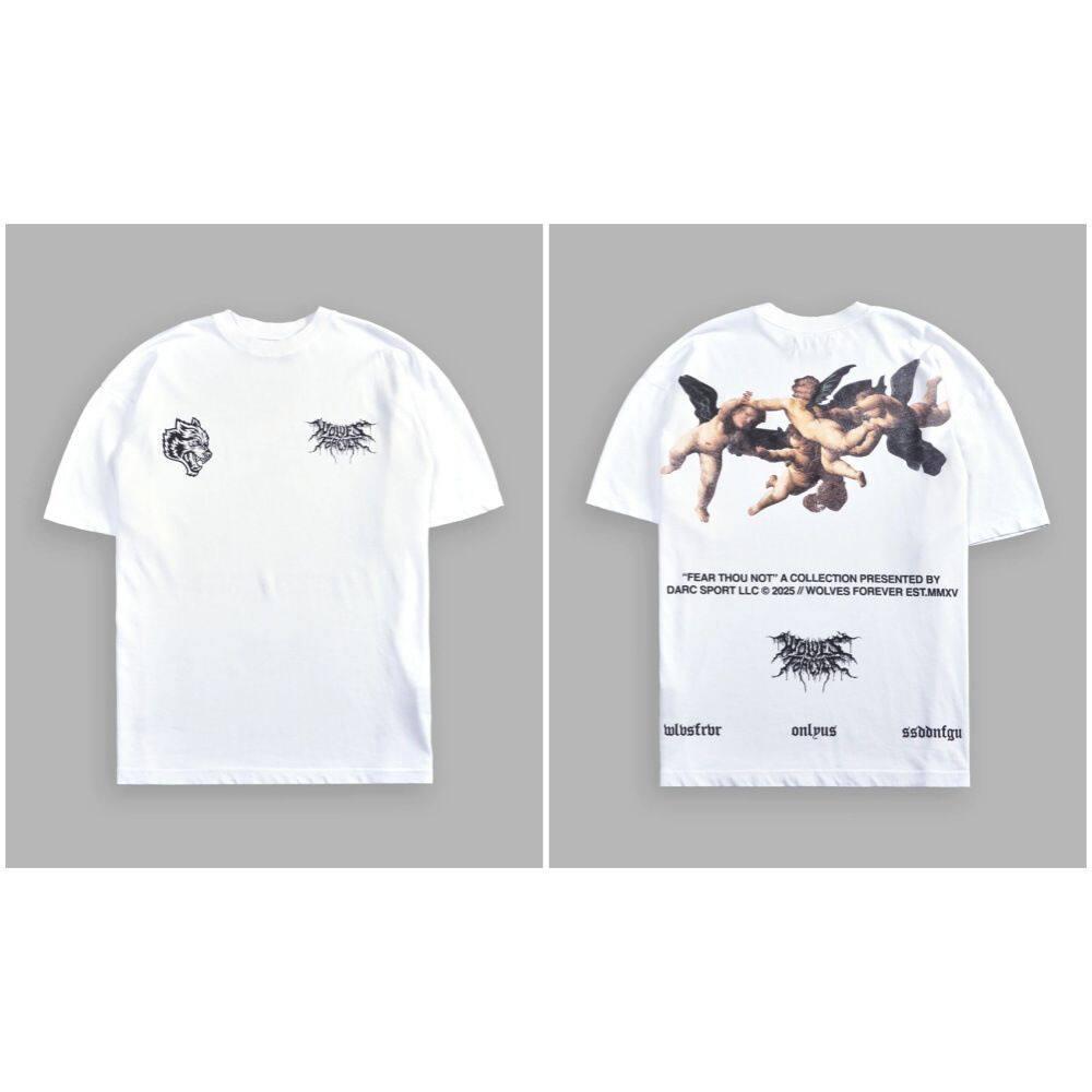 2026 Wolf Head New Short Sleeve Mens And Womens American Sports Fitness Leisure Loose Printed Round Neck Cotton T Shirt
