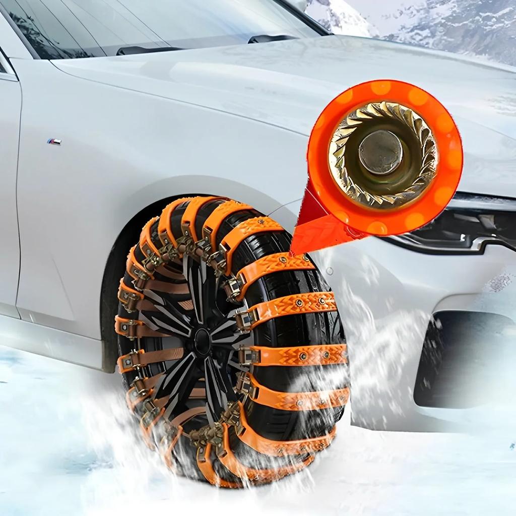 Anti-Skid Iron Car Tire Snow Chains Emergency Metal Snow Mud Sand Tyre Chains Suitable for SUV Tire Width Car Snow Chains Tire
