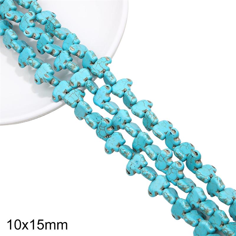 1 Strand 38CM Blue Turquoises Stone Chain Charm Beads Chain DIY Bracelet Necklace Jewelry Making