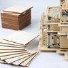 1-10cm Unfinished Wood Square Pieces, Blank Wood Squares Slices Cutouts for DIY Crafts Painting Staining Wood Sign , Home Decor
