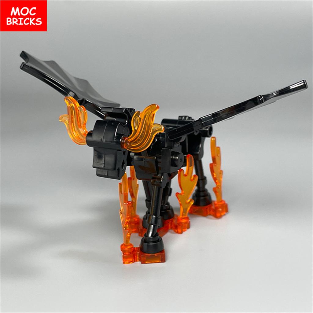 MOC Bricks Military War Medieval Skeleton Horse Animal Action Figures Building Blocks Educational Toys For Children Gifts