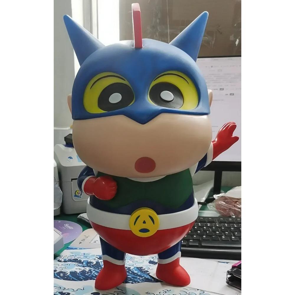 Crayon Shin-Chan Figure Anime Figures Model Personalized Creative Figures 1:1 Large Vinyl Superman Shinchan Figure Ornaments Toy