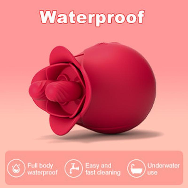 Neuer weiblicher Klitoris-Brustwarzen-Doppelzunge-Leck- und Schwingvibrator Orgasmische Sexualprodukte