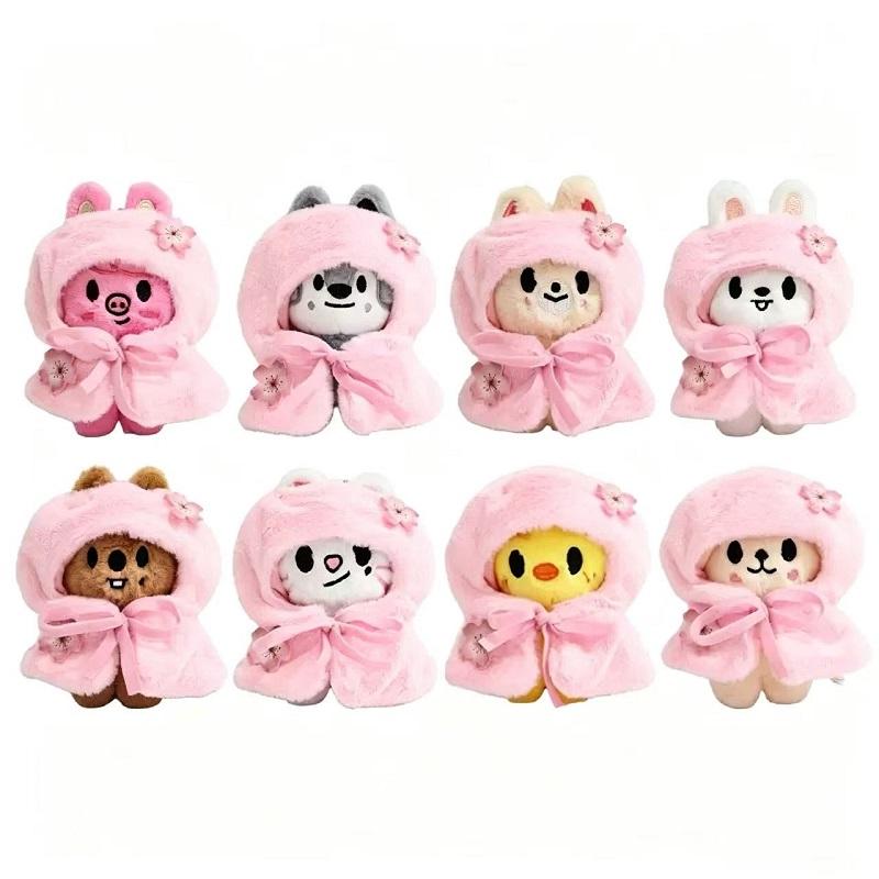 Popular New Product Stray Kids 10cm Plush Doll Cloak Baby Pendant Keychain SKZ Suitable as Christmas and Birthday Gift