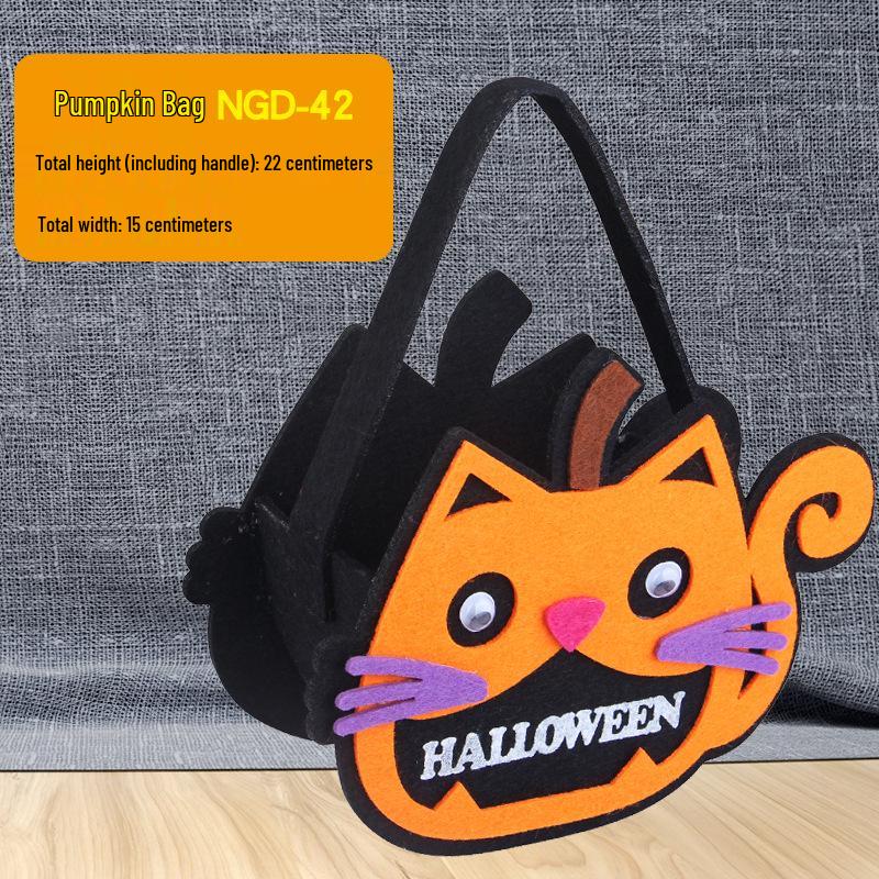 Halloween Pumpkin Trick-or-Treat Children's Handbag - Handmade Small Gift Material Pack