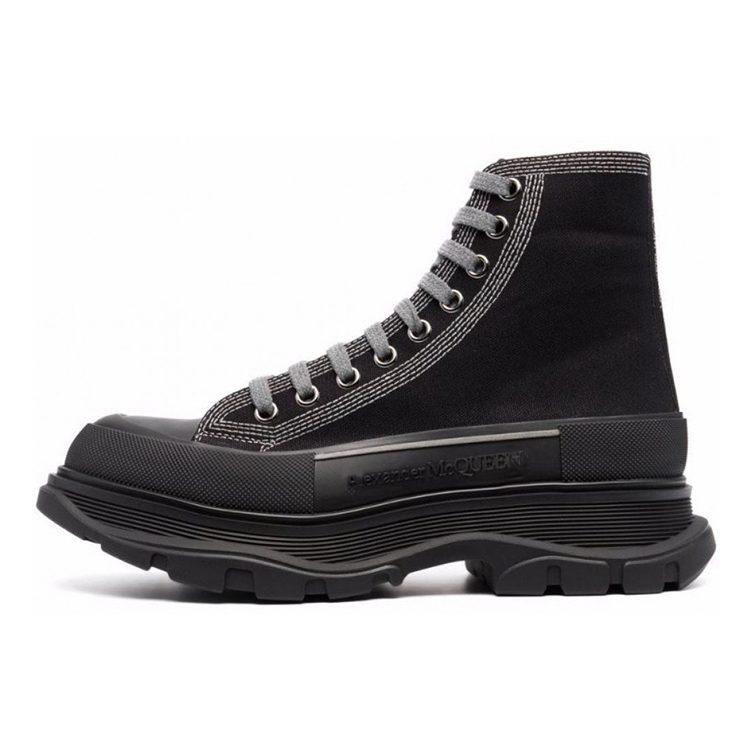 Alexander Mcqueen Tread Slick High Top Sneakers 'Black Grey' 662681W4MV81081