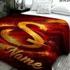 1PC Galatasaray S Custom Name Patterned Flannel Blanket Suitable For All Seasons for Home Decor Warmth and Comfort Gifts Holiday Present