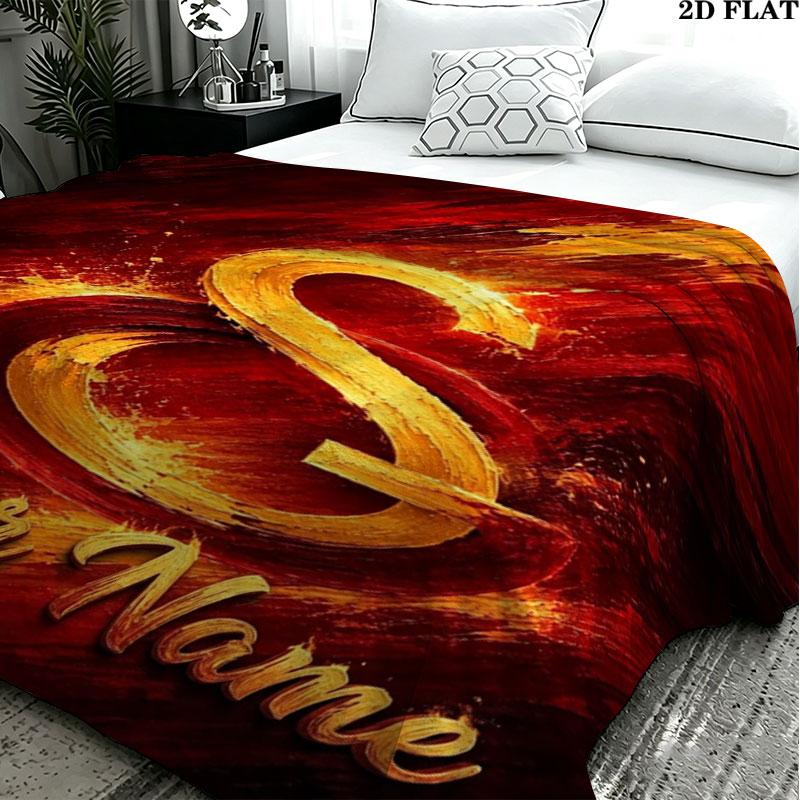 1PC Galatasaray S Custom Name Patterned Flannel Blanket Suitable For All Seasons for Home Decor Warmth and Comfort Gifts Holiday Present