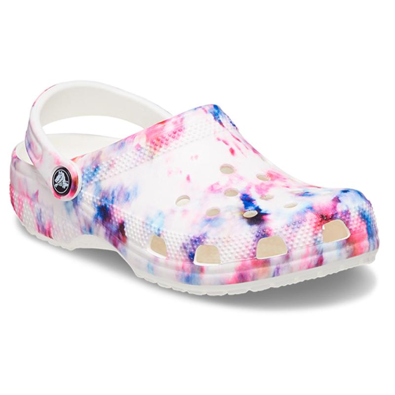 Crocs Classic Tie Dye Graphic Clog 'Garnet & Multi' Women's