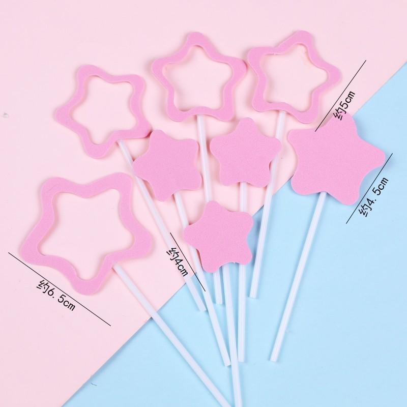 Pink Themed Cake Decor: Heart & Cloud Balloons with Insert Cards for Birthday Parties