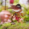 Vogelstatue Gartendekorationen Metall-Gartenvogel Hofdekorationen Outdoor-Vogelskulptur Rasen Metall-Gartenschmuck