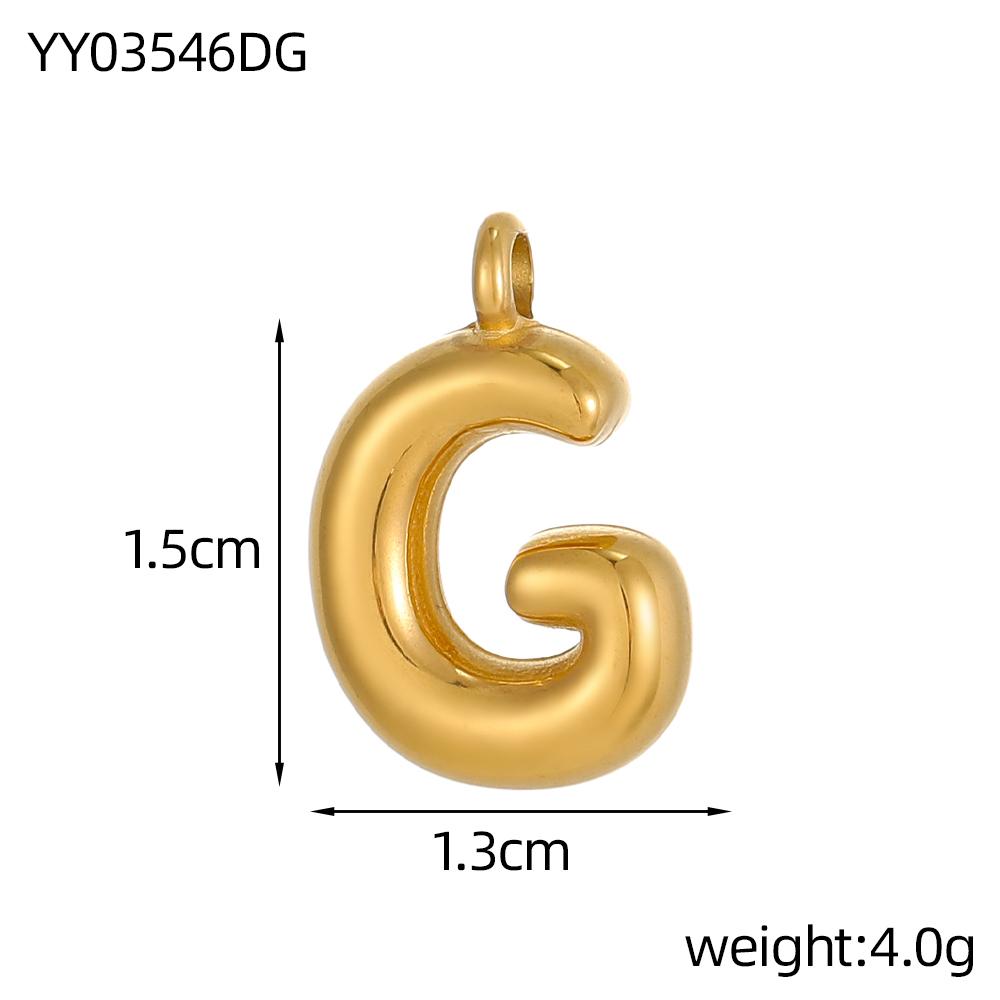 CARLIDANA Stainless Steel Gold Plated Alphabet 26 Letters Name Jewelry Mini Minimalist Bubble Initial Pendants for Necklace DIY