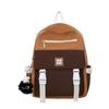 Student Block Color Schoolbag Women's College Style Backpack Large Capacity Backpack