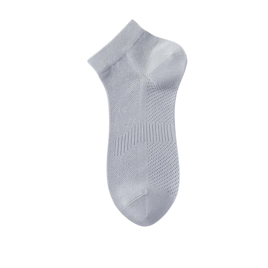 Mens Seamless Mesh Breathable Lightweight Moisture Wicking Odor Resistant Low Cut Athletic Ankle Socks for Sports Daily Wear