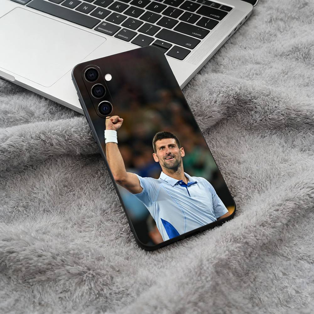 Novak Djokovic-Tennis Black Soft Silicone Phone Case for Samsung Galaxy A73, A71, A72, A70, A53, A52, A51