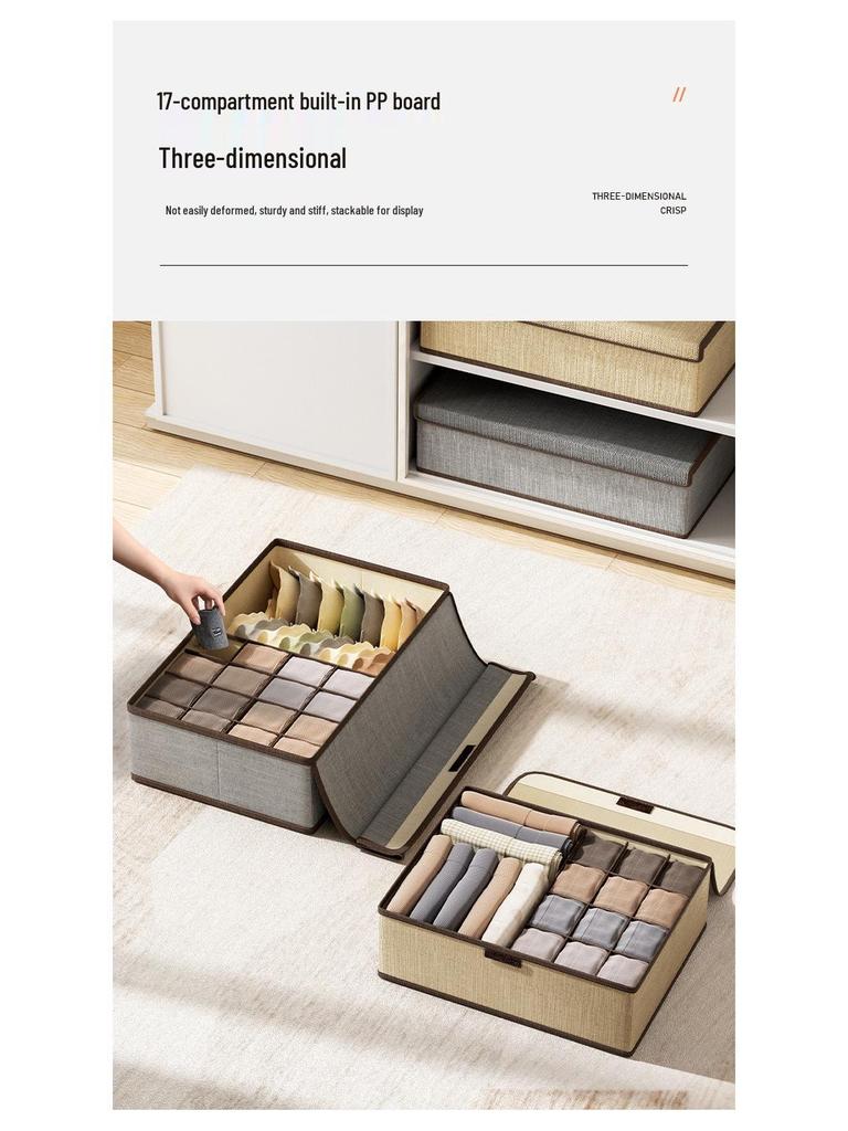 Multi-Compartment Drawer Organizer for Underwear and Socks