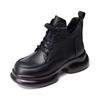 Nouvelles bottes Martin à plateforme épaisses rehaussantes automne rétro cuir souple à lacets style britannique bout rond bottes fines