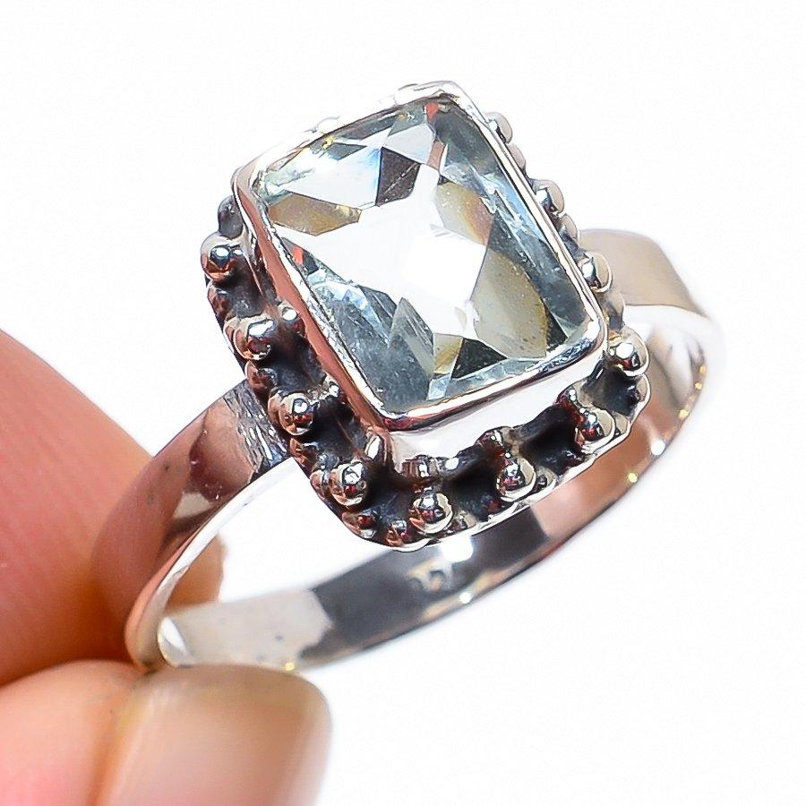 

Natural Amethyst Gemstone Handmade 925 Solid Sterling Silver Ring Size 8 p2c48
