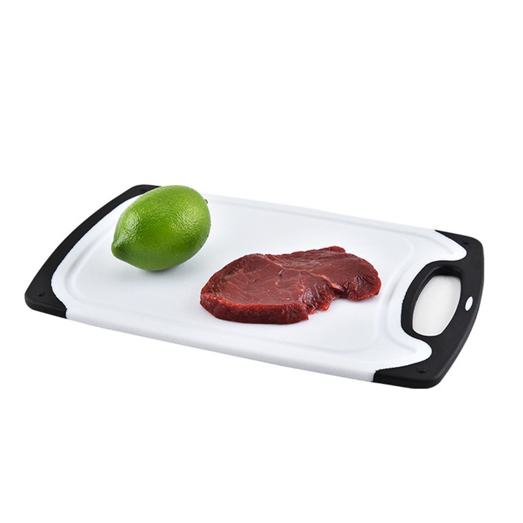 Tagliere Domestico a 2 Lati in Plastica con Canaletta per Succhi Strumento da Cucina