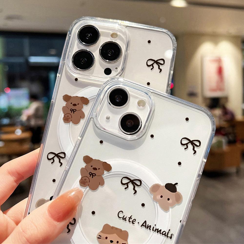 Magnetic Phone Case for iPhone 12 14 16 17 Pro 17 16 15 14 13 12 Pro Max  12 13 14 15  16 High Quality Shockproof Shell Full Protection Cute Style