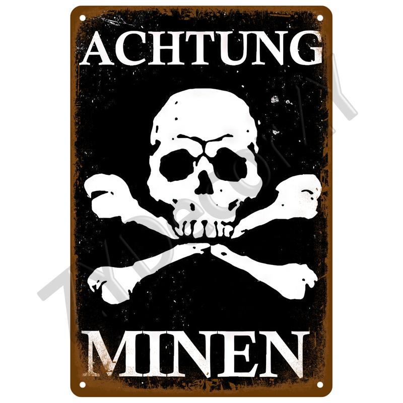 Metal Sign For Bar Pub Garage Cafe Club Man Cave Home Wall Decor Mural Plate Art Caution Tin Sign Warning Vintage Metal Plaque